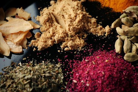 Different spices, closeup