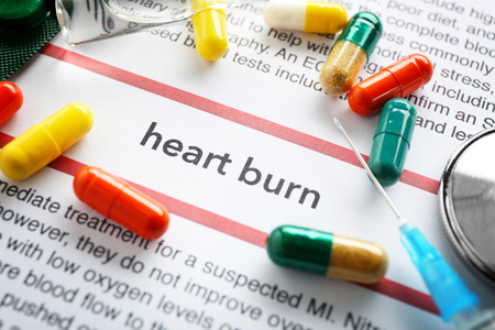 Phrase HEART BURN in center of medicinesの写真素材