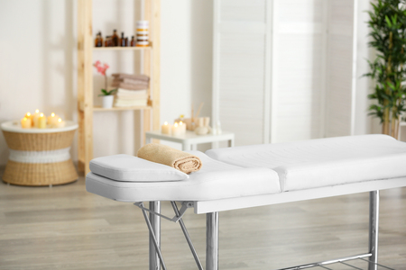Interior of massage room in modern wellness centerの写真素材