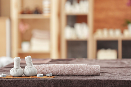 Spa composition on blurred backgroundの写真素材