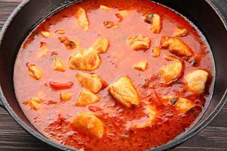 Chicken tikka masala, closeupの写真素材