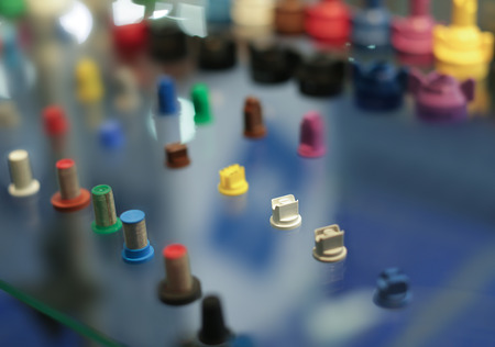 Small details on glass shelfの写真素材