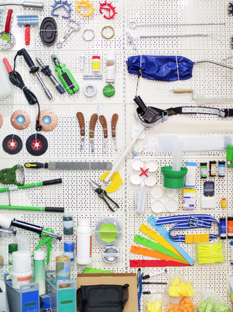 Different tools on agricultural exhibitionの写真素材