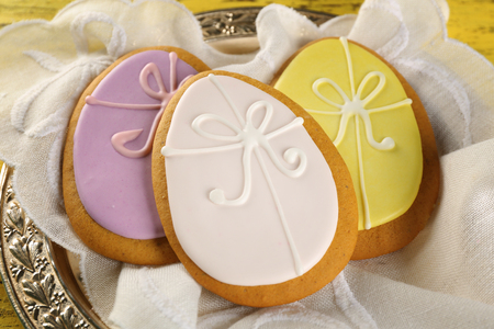 Easter sugar cookies, closeup