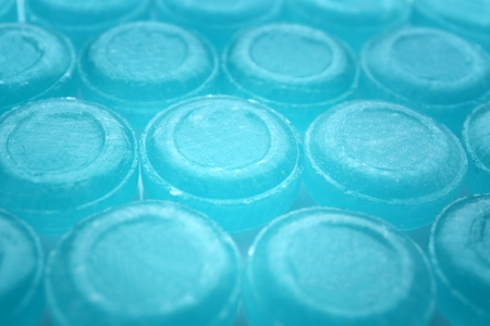 Rows of cough drops, closeupの写真素材