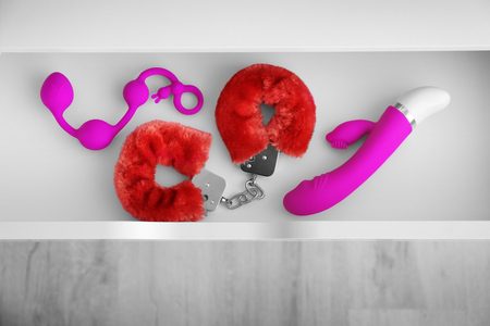 Sex toys in drawerの写真素材
