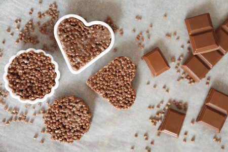 Rice crispy treats on parchment paper