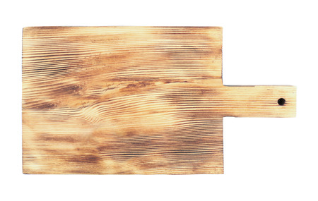 Wooden board on white backgroundの写真素材