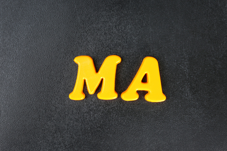 Abbreviation on blackboard. Management conceptの写真素材