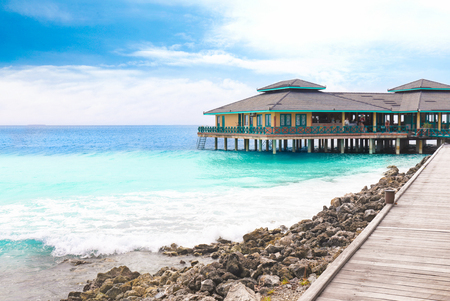 Modern bungalow at sea resortの写真素材