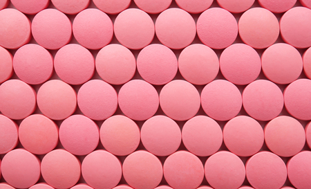 Color round pills, closeupの写真素材