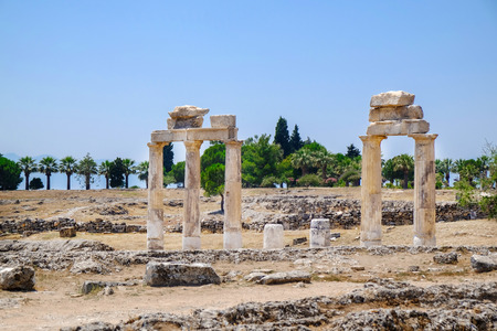 Beautiful landscape with ancient ruins on sunny dayの写真素材