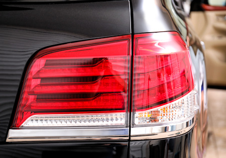 Rear headlight of modern car, closeupの写真素材