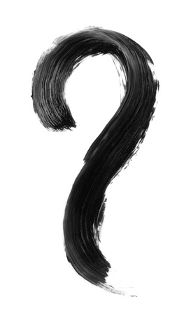 Black mascara brush stroke, isolated on white