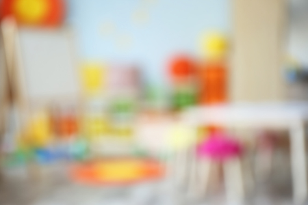 Blurred view of children roomの写真素材