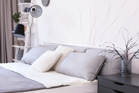 Beautiful modern bedroom interiorの写真素材