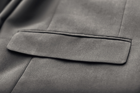 Pocket on elegant male suit, closeupの写真素材