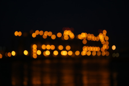 Blurred lights on dark background