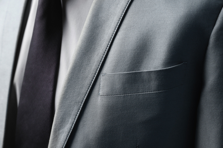 Elegant custom-made suit, closeupの写真素材