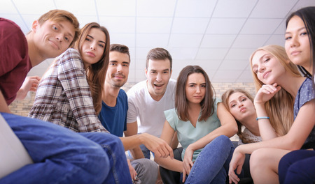 People sitting together indoors. Unity conceptの写真素材