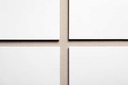 Blank cards on light background. Mock up for designの写真素材