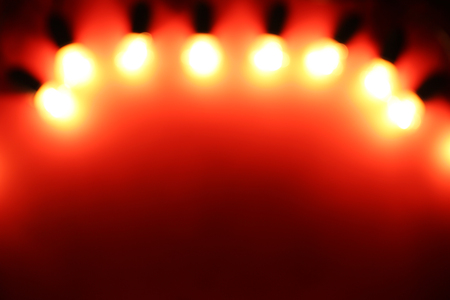 Blurred christmas lights on dark background