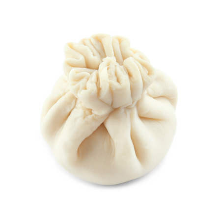 Tasty baozi dumpling on white backgroundの写真素材
