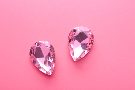 Precious stones for jewellery on color background