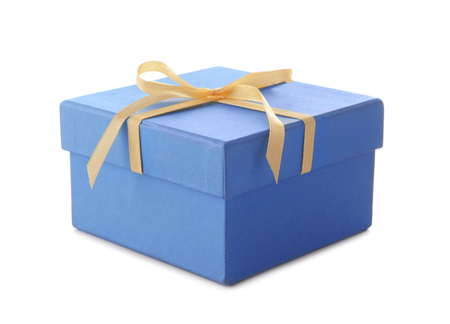 Elegant gift box on white backgroundの写真素材