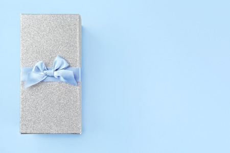 Elegant gift box on light background