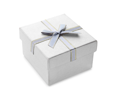 Beautiful gift box on white backgroundの写真素材