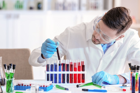 Scientist working in laboratory