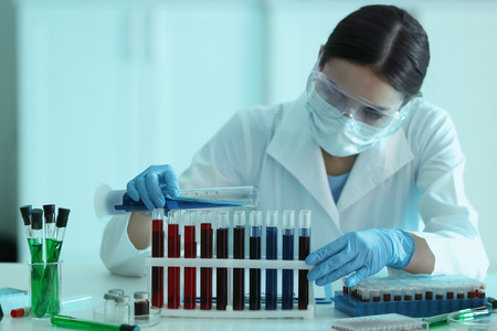 Female scientist working in laboratoryの写真素材