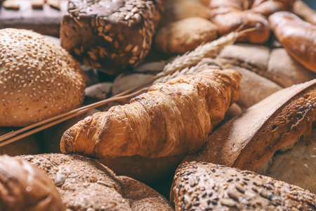 Different bakery products, closeup