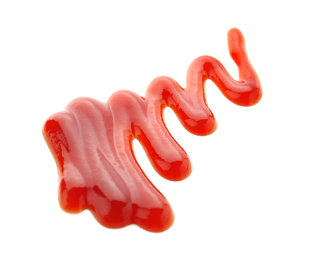 Delicious barbecue sauce on white backgroundの写真素材