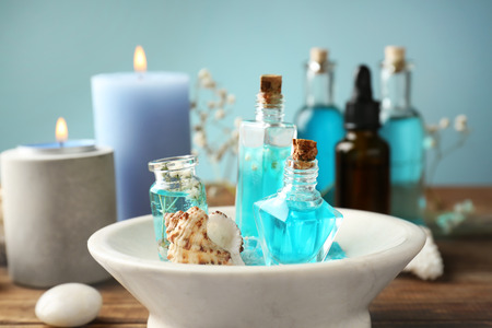 Beautiful spa composition on tableの写真素材