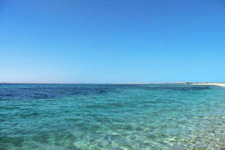 View of beautiful seascape on summer dayの写真素材