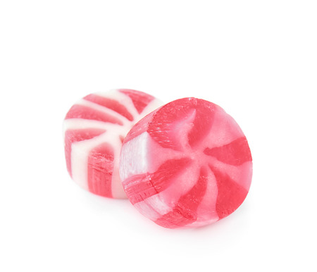 Colorful candies on white backgroundの写真素材