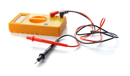 Multimeter on white background