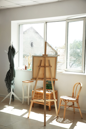 Interior of artist's workshopの写真素材