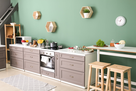 Interior of modern kitchenの写真素材