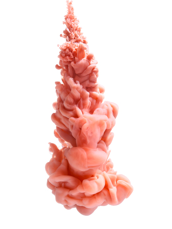 Abstract splash of paint on white backgroundの写真素材