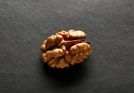 Tasty walnut on dark backgroundの写真素材