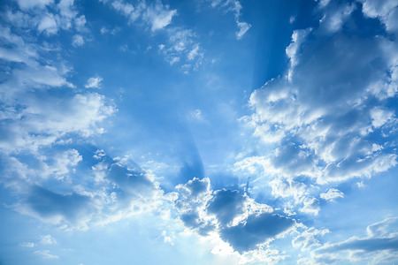Beautiful view of blue sky with clouds