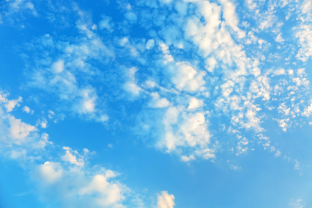 Beautiful view of blue sky with cloudsの写真素材