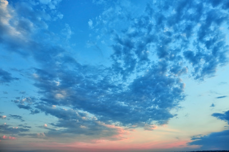 Beautiful view of blue sky with cloudsの写真素材