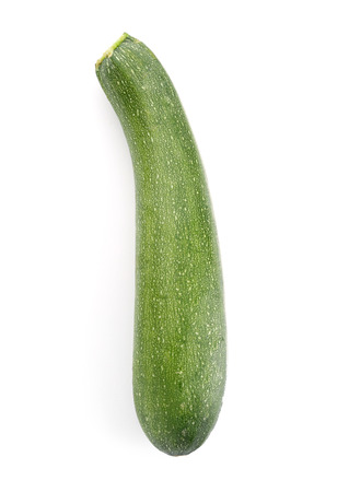 Fresh zucchini isolated on whiteの写真素材