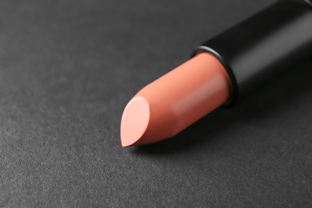 Color lipstick on black backgroundの写真素材