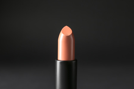 Color lipstick on black backgroundの写真素材