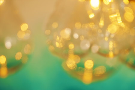 Blurred view of glowing lightsの写真素材